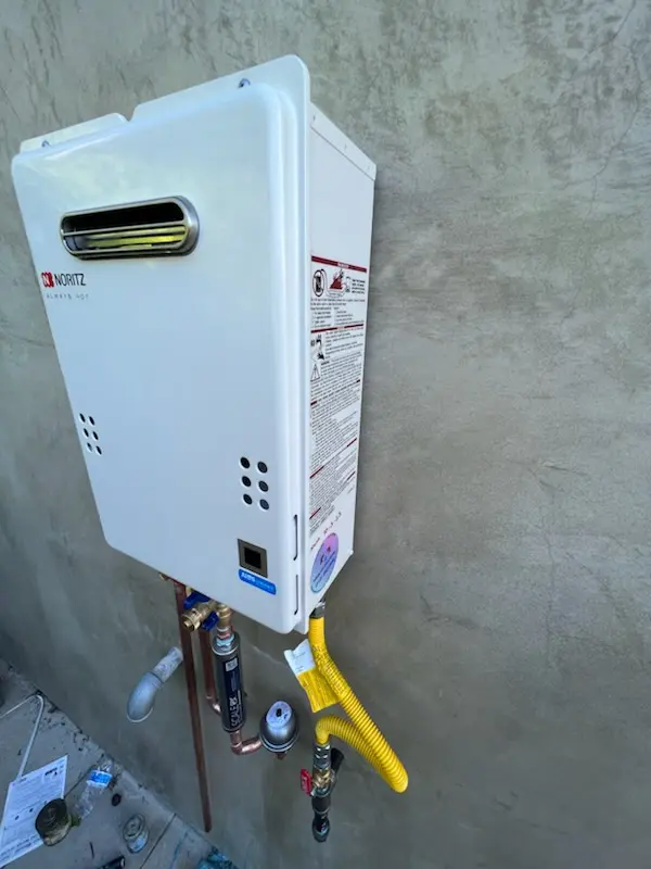 Tankless water heater installation for Keeney Mill Farms homes